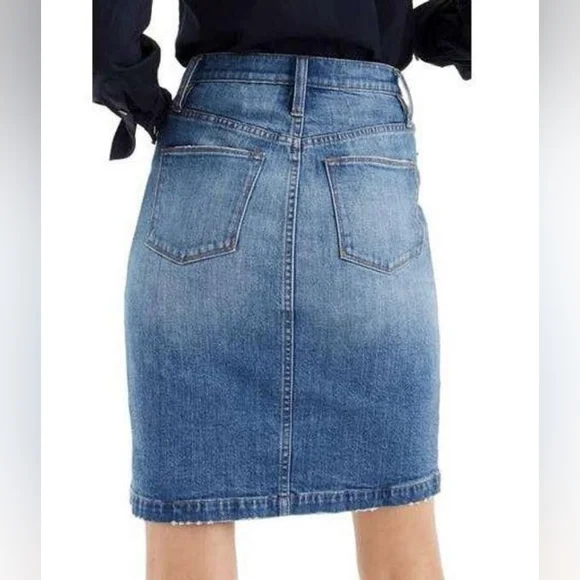J. Crew Jeans Button Front Denim Skirt 26P - Picture 2 of 7